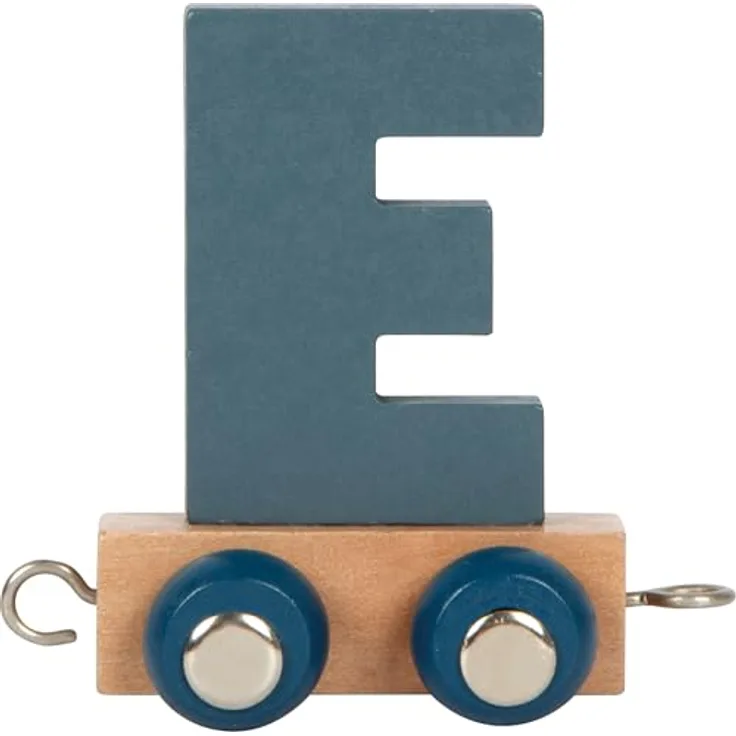 Small Foot Buchstabenzug Polar E, Spielzeug-Zug aus Holz in blau, geeignet für Kinder ab 2 Jahren, Made in Germany