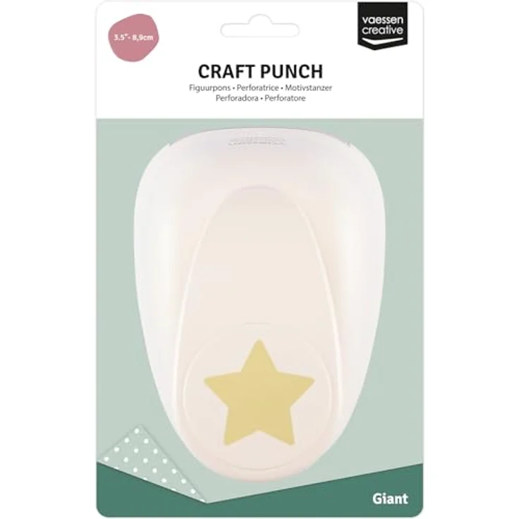 Vaessen Creative Giant Stanzer Stern, 8,9 cm, Metall und Kunststoff, lila, ideal für Scrapbooking und Grußkarten – Bild 4