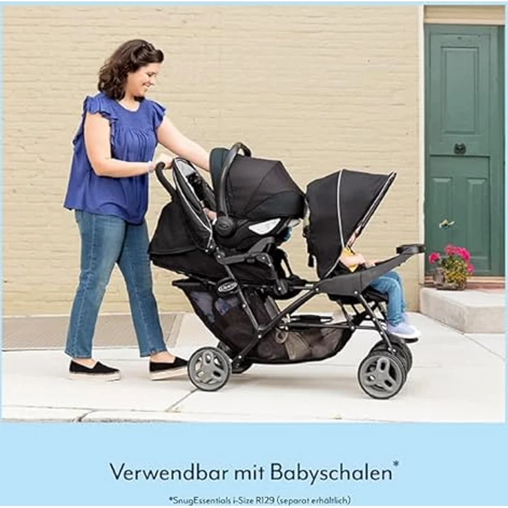 Graco - Geschwisterwagen Stadium Duo - Farbe Titanium – Bild 4