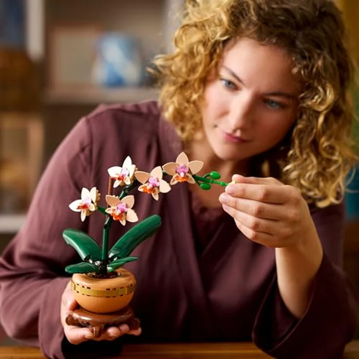 LEGO LEGO® Botanicals Mini-Orchidee 10343, Kunstblumen Set mit 274 Teilen, terrakottafarbener Blumentopf – Bild 11
