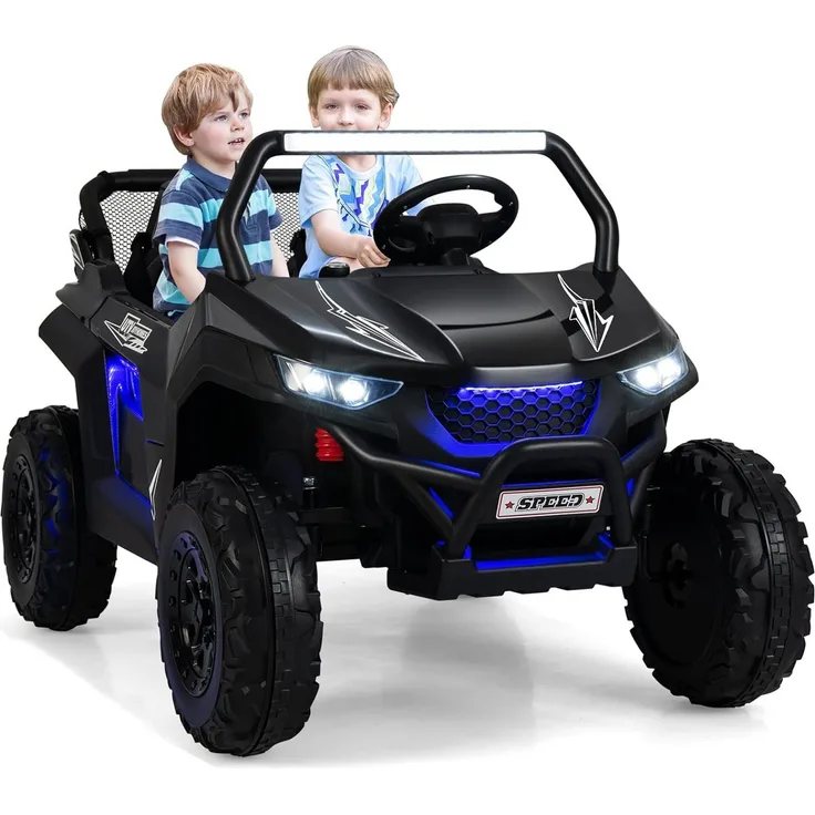KOMFOTTEU Elektro-Kinderauto 12V, mit 2,4 GHz Fernbedienung, Schwarz - Preisvergleich