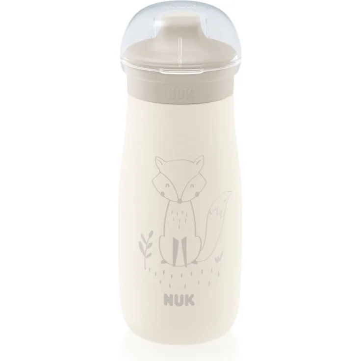 NUK Mini-Me Sip Kinderflasche, 300 ml, mit bissfester Tülle, BPA-frei, weiß, für Kinder ab 9 Monaten