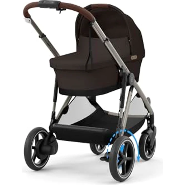 Cybex Gold Kinderwagen e-GAZELLE S, All-in-1-System mit E-Antrieb, 20+ Konfigurationen, ab Geburt bis 4 Jahre, max. 22 kg, Chocolate Brown – Bild 4