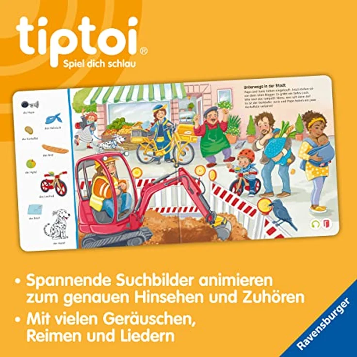 Ravensburger tiptoi® Buch - Suchen und Entdecken - Meine Welt, interaktive Entdeckungsreise mit Junis und seiner Familie für Kinder – Bild 5