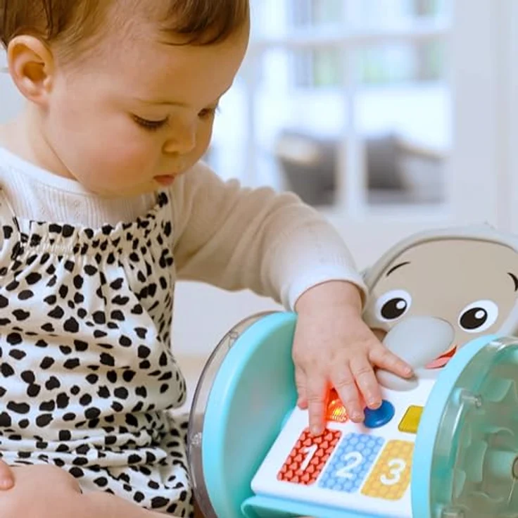 Baby Einstein Chase & Tap Earl, interaktives Krabbelspielzeug mit 2 Positionen, mehr als 50 Phrasen in 4 Sprachen, abwischbar, ab 6 Monaten – Bild 11