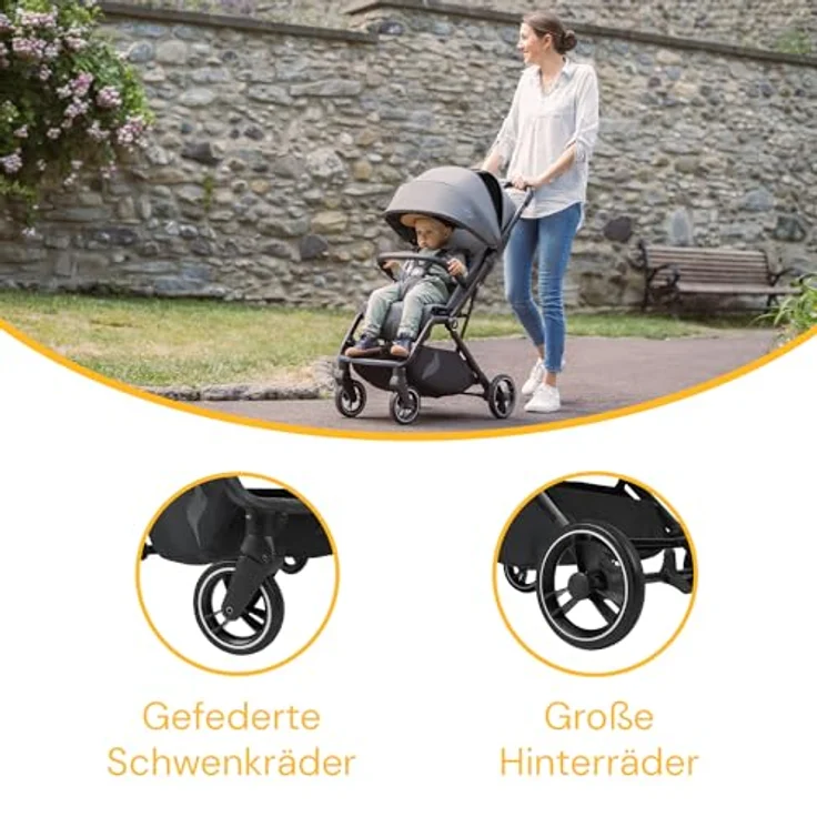Osann Kinder-Buggy Boogy 2, 0 - 22 kg inkl. Regenverdeck, große Räder, Einhand-Faltmechanismus – Bild 4