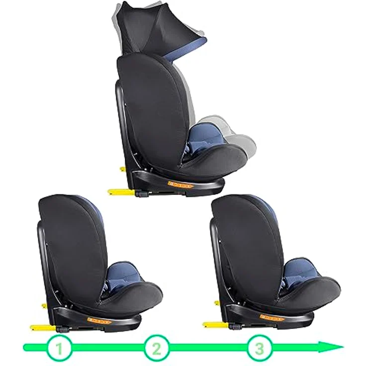 XOMAX Autokindersitz Selena, mit 360° Drehfunktion, Isofix, 5-Punkt-Gurt, 4 Farben verfügbar – Bild 4