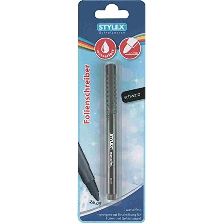 Stylex 32790 Folienschreiber, schwarz – Bild 1