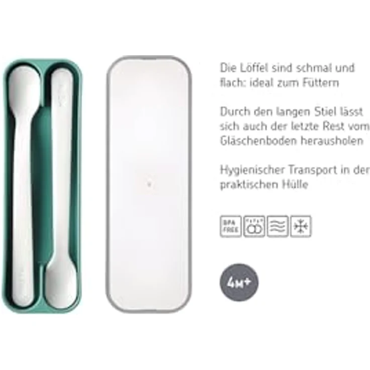 Mepal – Fütterlöffel Mio – Babylöffel – Kleinkind Fütterlöffel – Baby Besteck – Spülmaschinengeeignet – BPA frei – 2er Besteck Set – Deep pink – Bild 3