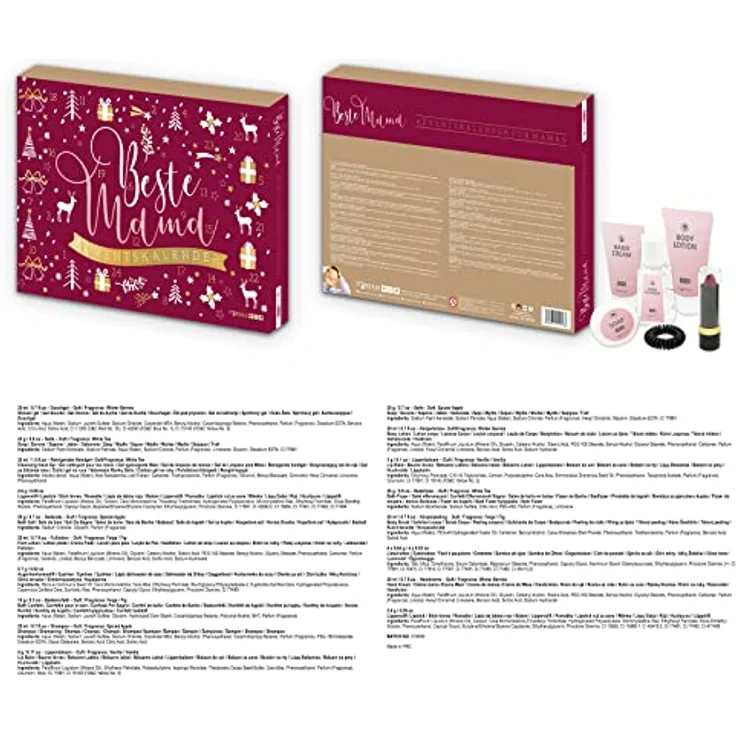 itenga Adventskalender Beste Mama rot gold, mit 24 Überraschungen - Preisvergleich – Bild 4