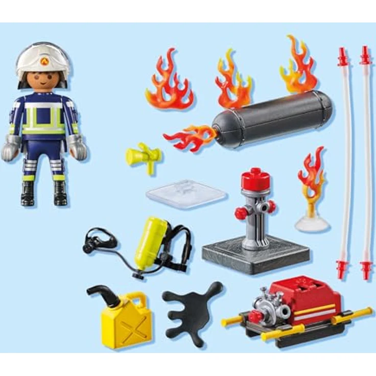 Playmobil® 71826 - Löschung eines Gastanks - Action Heroes mit Wasserpumpe und Hydrantenanschluss – Bild 4