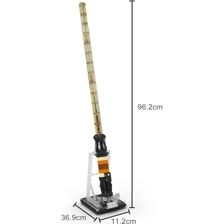 Mould King 10238, Technik Sci-Fi-Lichtschwert-Baustein-Modell mit LED-Beleuchtung, 96 cm mit Ausstellungsständer, 1169+ Teile, ideales Lernspielzeug für kreatives Rollenspiel – Bild 5