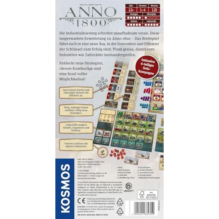 Kosmos Anno 1800 Erweiterung zum Brettspiel, Neue Auftragskarten, 6-teilige Solo-Kampagne - Preisvergleich – Bild 2