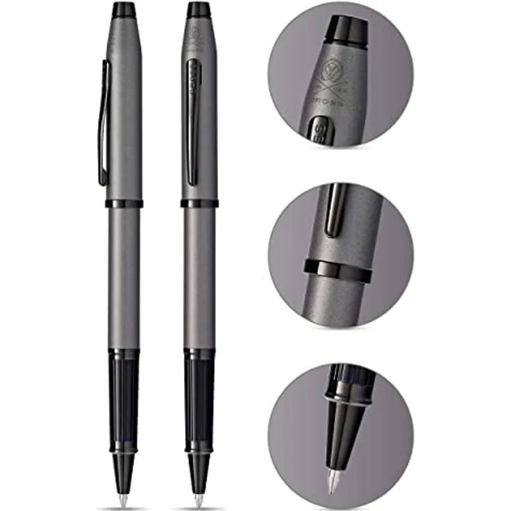 Cross Century Rollerball, eleganter Schreibstift mit dokumentenechter Gel-Tinte, Strichbreite 0,7 mm, Schwarz, inklusive Geschenkbox – Bild 2
