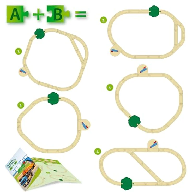 BRIO® Spielzeug-Eisenbahn BRIO® WORLD, Starterset Güterzug mit Kran A, 14-teilig, Made in Europe, FSC®-zertifiziert – Bild 3