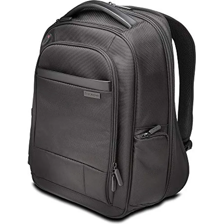 Kensington Laptop Rucksack Contour 2.0, 17 Zoll Pro Laptop Rucksack für Damen & Herren, Wasserdichte große Rucksack-Laptoptasche als Handgepäck, Ideale Reisetasche für Laptops, Schwarz