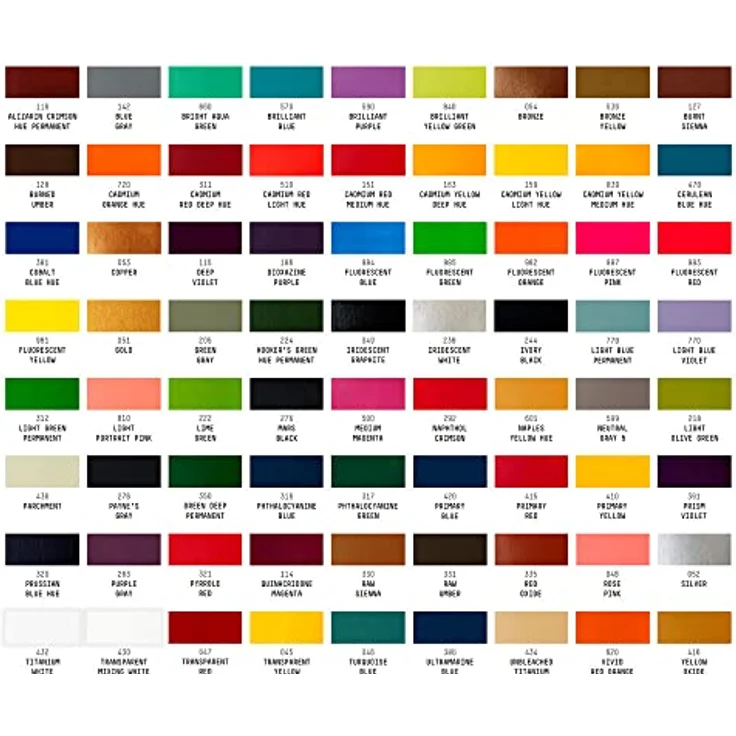 Liquitex 3699401 Basics Acrylfarben Set, 72 x 22ml Tuben, lichtechte Künstler-Acrylfarben mit mittlerer Viskosität, brillante Farbtöne für Acrylmalerei und kreative Projekte – Bild 5