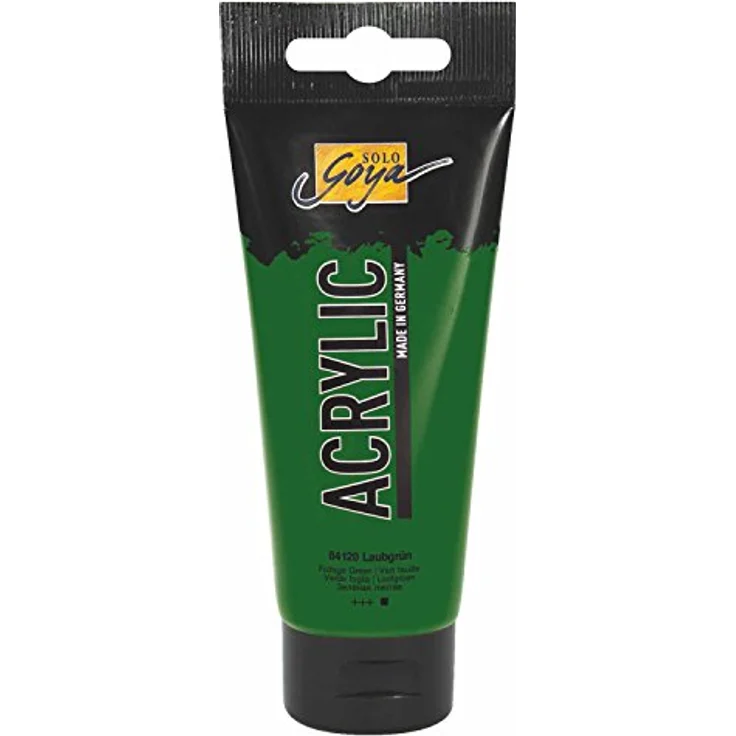 KREUL Solo Goya Acrylic, 100 ml Tube in laubgrün, wasserbasierte Acrylfarbe in Studienqualität, schnell matt trocknend, gut deckend, wasserfest – Bild 1