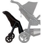 TFK Zweitsitz & Geschwistersitz Shuttle für Mono 3, Mono 4 & Pro - Schwarz, mit 5-Punkt-Gurt, Hochklappfunktion und zusätzlichem Radensemble für mehr Beinfreiheit