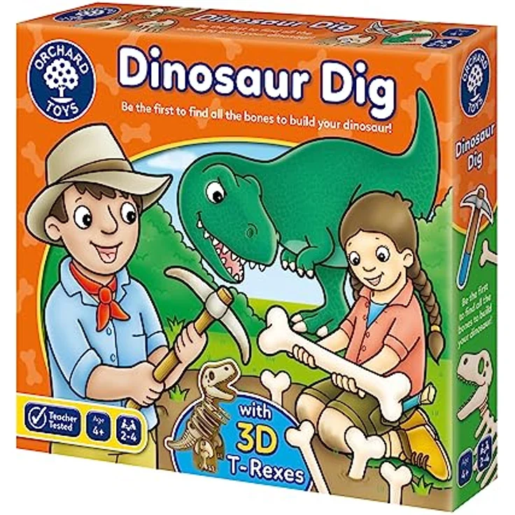 Orchard Dinosaur Dig, 3D-Brettspiel zur Dinosaurierknochen-Suche für Kinder ab 4 Jahren – Bild 1