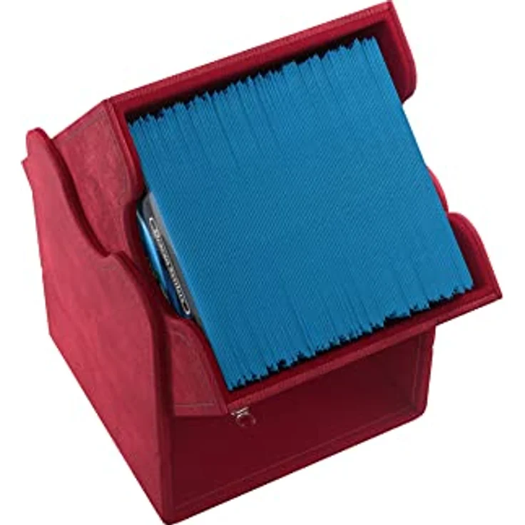 Gamegenic Squire 100+ XL, Kartenaufbewahrungsbox für 100 Karten, rot, mit abnehmbarer Abdeckung und Platz für Token – Bild 3