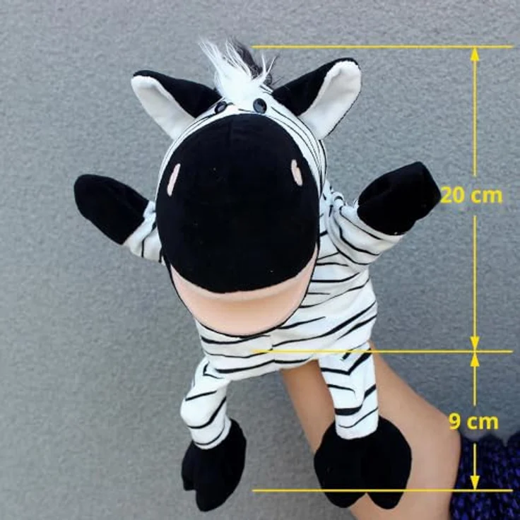 LOMTRATS Tier-Handpuppen, 4-teiliges Set (Wolf, Tiger, Löwe, Affe), bewegliche Münder und Beine, ideal für Geschichtenerzählen und Vorschule – Bild 2