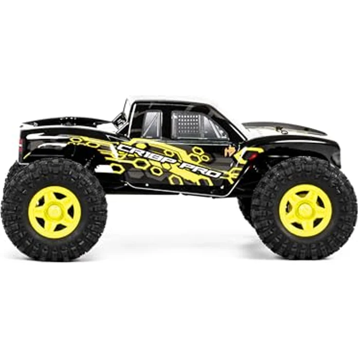 Absima Hobby Plus CR18P EVO PRO JUICED, 1:18 RC Elektro Truggy mit Brushless Motor, gelb, RTR Ready-to-Run, 3S LiPo-Antrieb, wasserdichter Fahrtenregler, optimierte Gewichtsverteilung – Bild 2