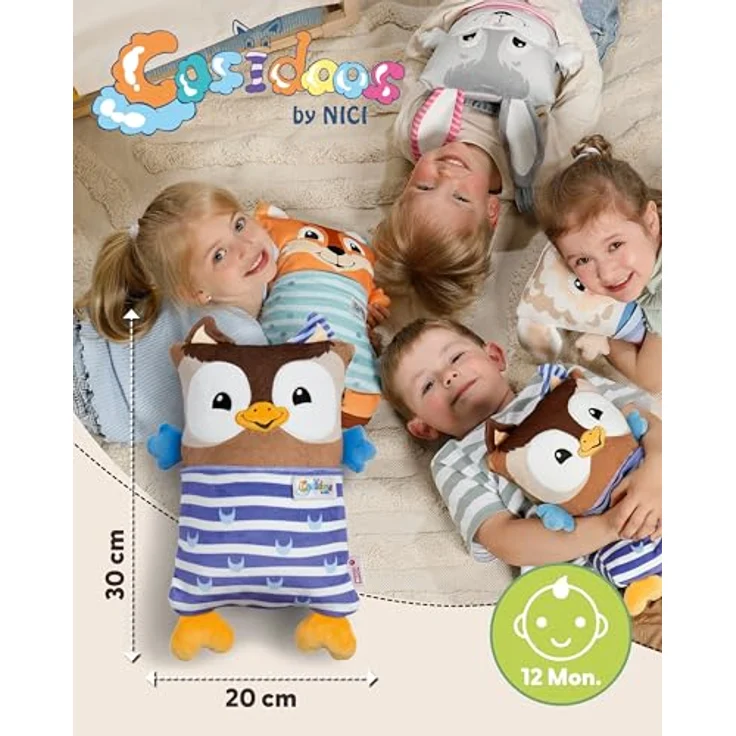 NICI Cosidoo Eule Wendekuscheltier, 30x20cm, braun, mit Stauraum für Schätze – Ideal zum Kuscheln & Spielen für Kinder – Bild 2