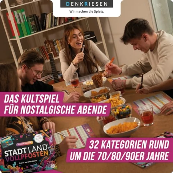 DENKRIESEN - Stadt Land VOLLPFOSTEN® - 70/80/90 Edition - Früher war Alles Besser. | Spielblock | Geburtstagsgeschenk | Familienspiel | Stadt Land Fluss | DIN A4 – Bild 4
