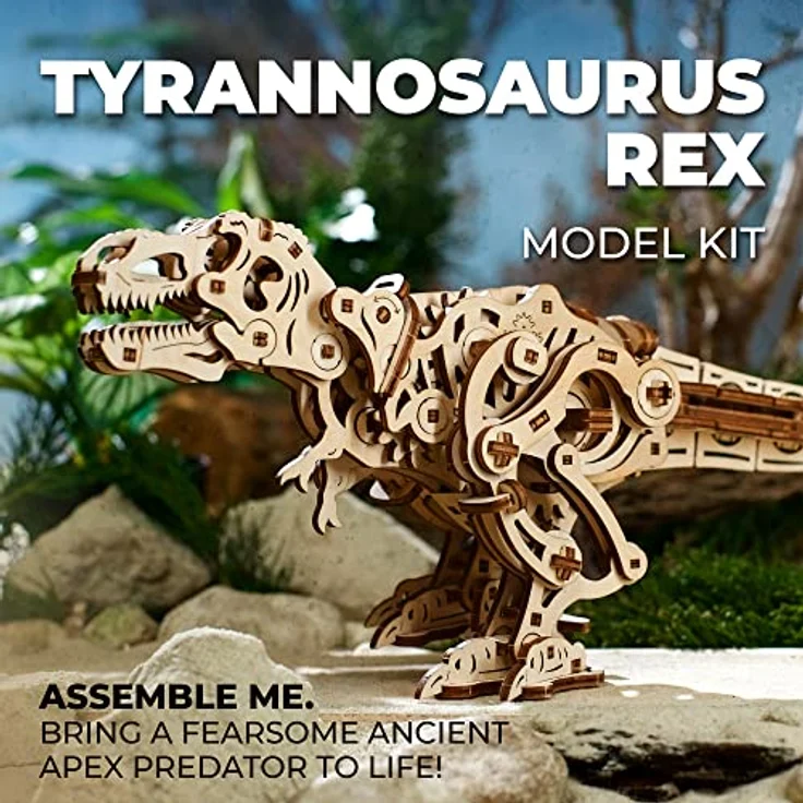 UGEARS Tyrannosaurus Rex - 3D Holzpuzzle für Erwachsene mit zweibeiniger Bewegung - Preisvergleich – Bild 2
