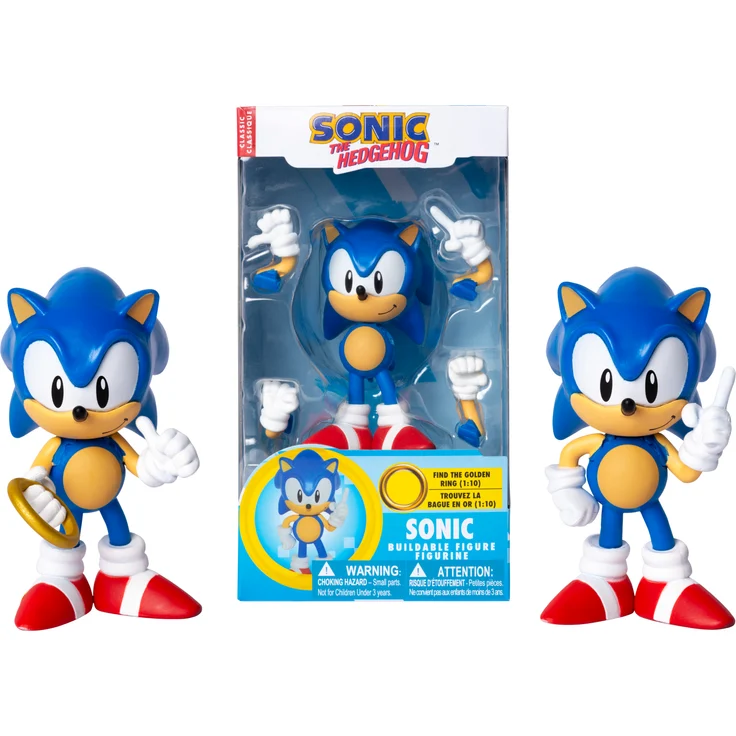 Just Toys Sonic Classic Action Figure Series 2, 10 cm Sammelfigur mit austauschbaren Armen und Zubehör