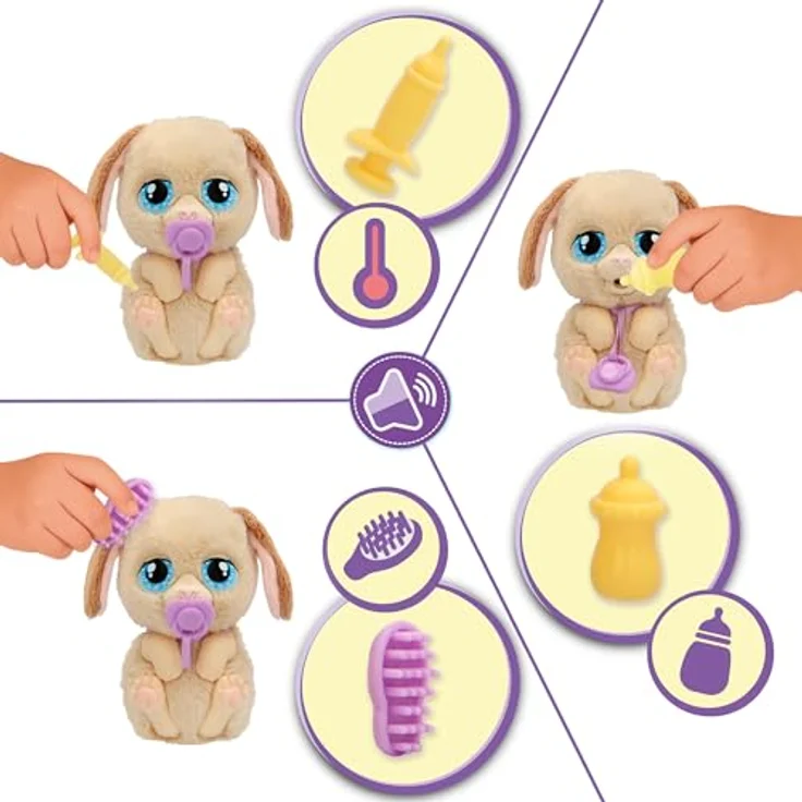 IMC TOYS Baby Paws interaktiver Hund mit Sound, Hundetasche und Zubehör, Plüschtier für Kinder ab 18 Monaten – Bild 4