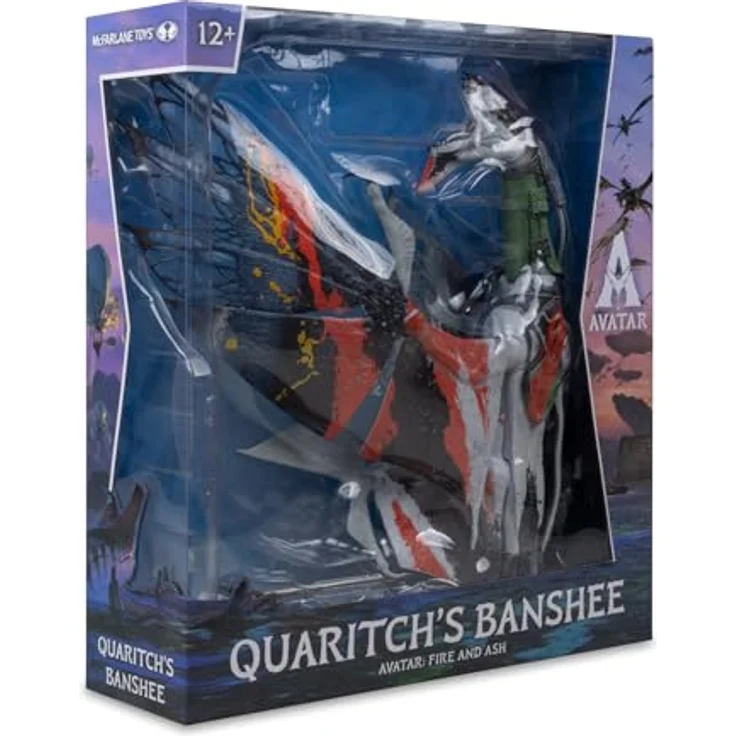 McFarlane Toys Avatar: Fire and Ash Actionfigur Quaritch's new Banshee, detailreich und beweglich, inklusive Ständer, kompatibel mit 7-Zoll-Figuren – Bild 10