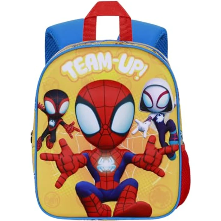 Marvel Spiderman Team-up-Elite 3D Rucksack, Gelb, Vorschulrucksack mit gepolstertem Rücken, 26 x 31 cm, Kapazität 8 L – Bild 2