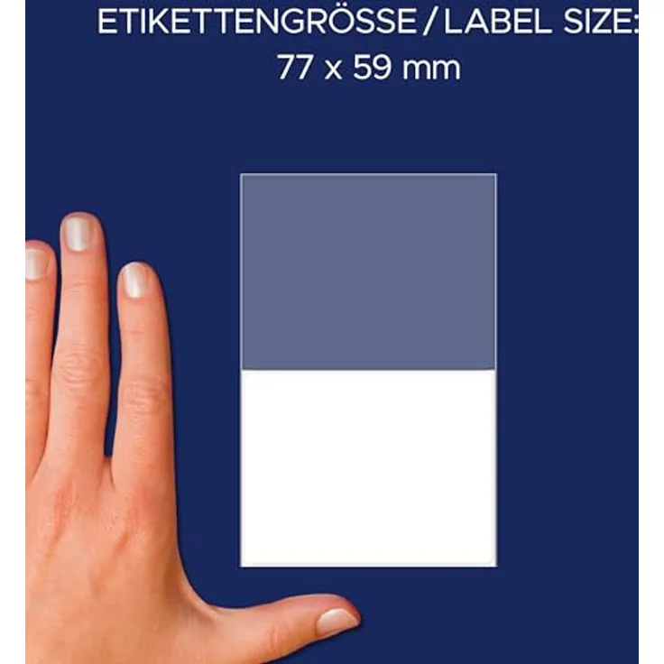 AVERY Zweckform 3046, selbstklebende Haushaltsetiketten (77x59 mm, 8 Aufkleber auf 4 Bogen) blanko, weiß für Beschriften und Kennzeichnen – Bild 3