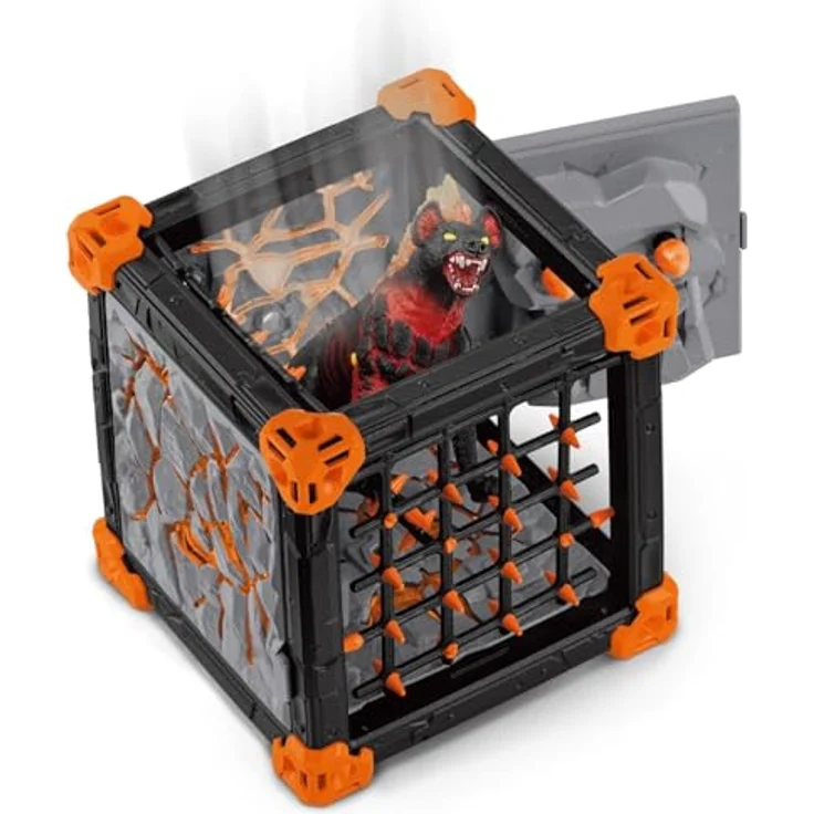 Schleich BattleCave Lavahyäne ELDRADOR, ca. 15 cm großes Actionspielset mit beweglichen Elementen und fesselnden Funktionen – Bild 5