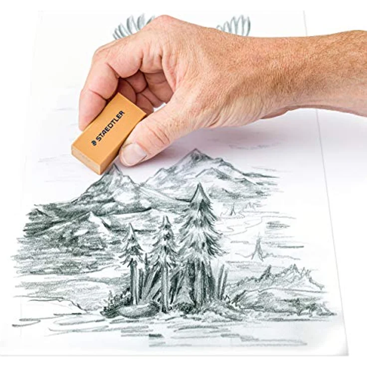 STAEDTLER 5427SBK2-C Radierer-Set (Knetradierer und Spezialradierer, besonders weich, Premium-Qualität, für viele künstlerische Arbeiten, Blisterkarte mit zwei Künstler-Radierern) – Bild 5