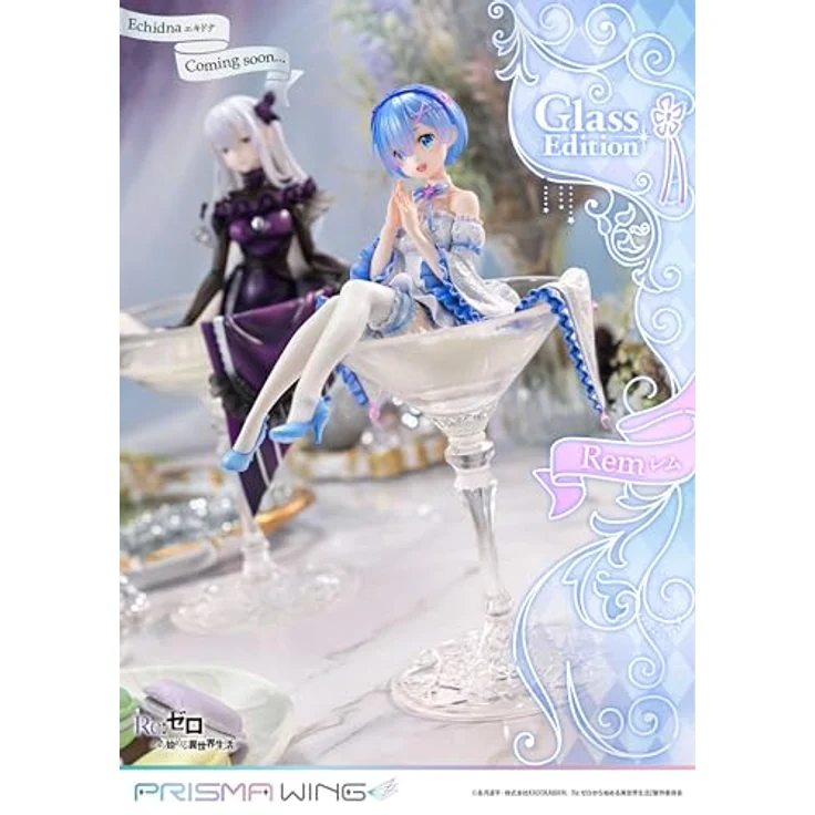 Prime 1 Studio Re:Zero - Starting Life in Another World Prisma Wing PVC Statue 1/7 Rem Glass Edition, 23 cm hoch, detailgetreue Sammelfigur mit Sockel und Geschenkbox – Bild 9