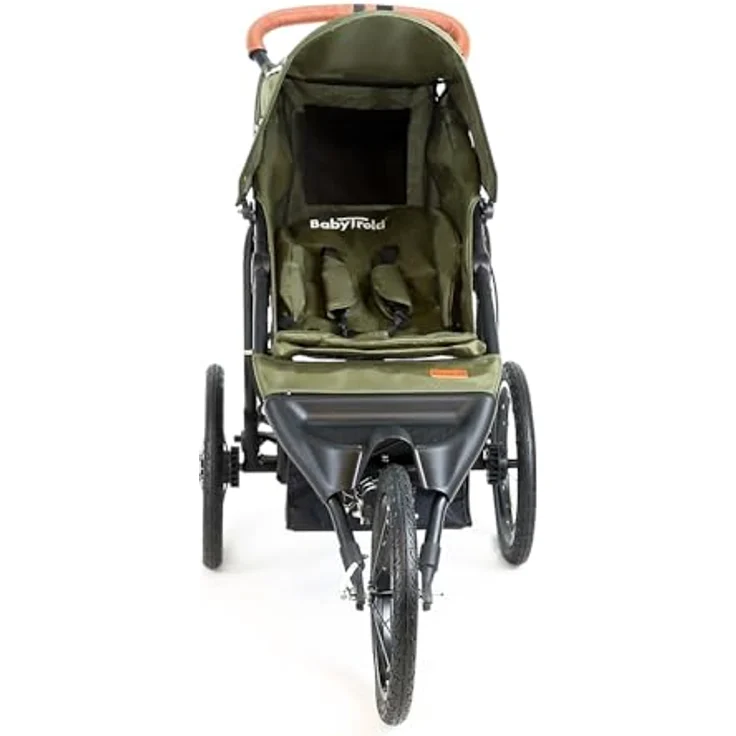 Babytrold Jogger Kinderwagen, mit großen Lufträdern, Handbremse und zusammenklappbar, grau – Bild 3