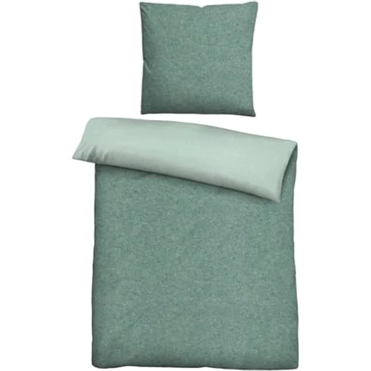 biberna 0840500 Melange-Flanell Bettwäsche – Bild 1