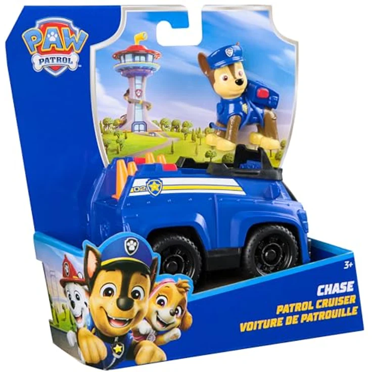 Spin Master PAW Patrol Spielzeug-Auto Chase, Polizeiwagen aus recyceltem Kunststoff, 13 cm mit Figur – Bild 7