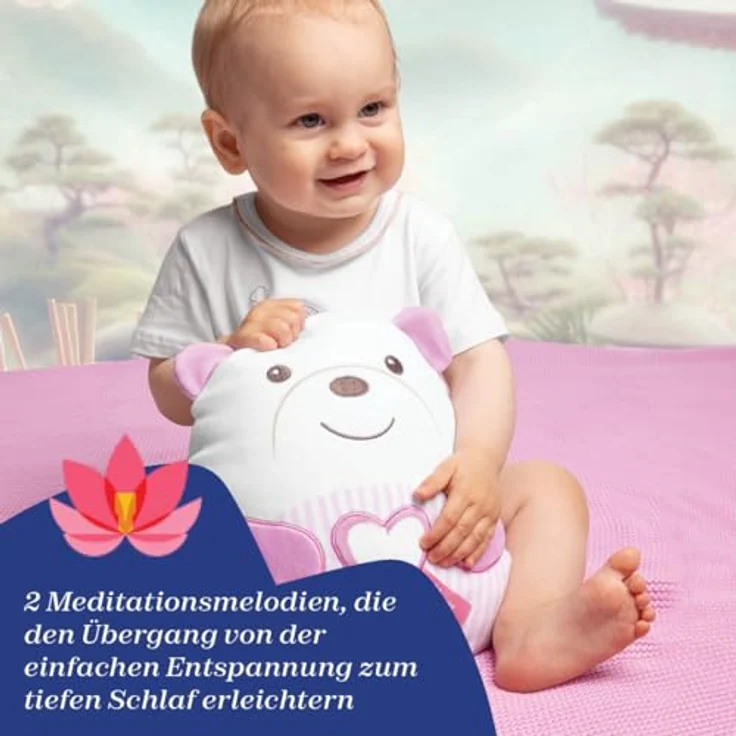 Chicco Kuscheltier Kuschelbär, mit Sound- und Lichteffekt, weich mit beruhigenden Melodien und Nachtlicht – Bild 5