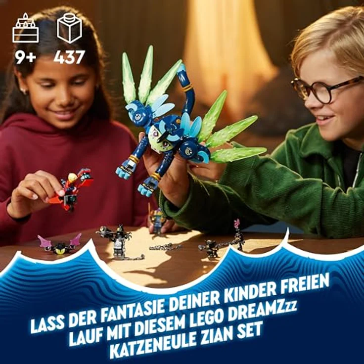 LEGO DREAMZzz Zoey und die Katzeneule Zian, Actionfiguren-Set mit Spielzeug-Katze für Kinder, Enthält baubares Fabelwesen, Figure und Nachtjäger, Geschenk für Mädchen und Jungen ab 9 Jahren 71476 – Bild 2