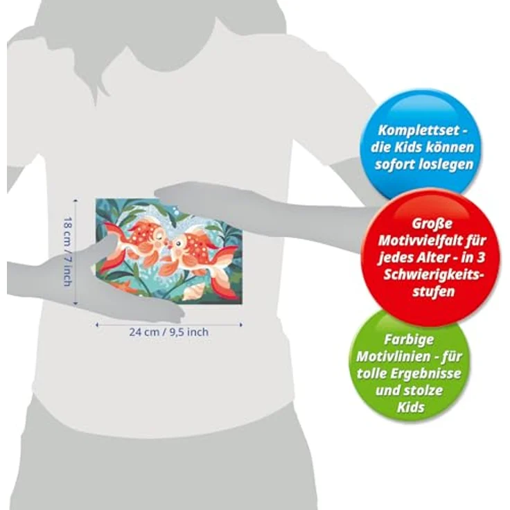 Ravensburger Verlag GmbH Malen nach Zahlen - CREART® - Verliebte Fische, Malvorlagen für Kinder ab 9 Jahren, inkl. 15 Acrylfarben – Bild 6