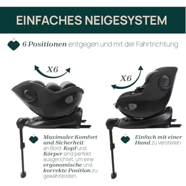 Chicco Seat105 I-Size, 360° drehbarer Autositz mit 6 Positionen, ISOFIX, inkl. Verkleinerer, Gruppe 0/1, für Kinder von 40-105 cm, zugelassen nach ECE R129/03 – Bild 5