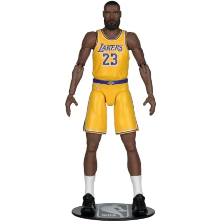 Mcfarlane Toys NBA LeBron James Figur, detailgetreue 6 Zoll Actionfigur im Trikot der Los Angeles Lakers mit Basketball und Basis – Bild 3