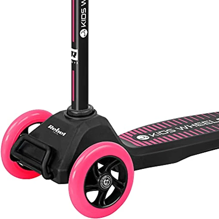 Rebel Dreirad-Roller REBEL Kids Wheels PINK, 3 Räder, Höhenverstellung, rutschfeste Plattform – Bild 4