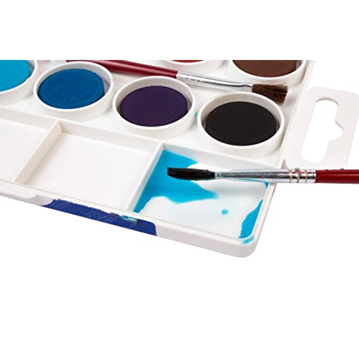 Jovi Wasserfarbkasten, 24 Aquarellfarben mit Pinsel und Mischpalette, für Kinder ab 3 Jahren – Bild 4