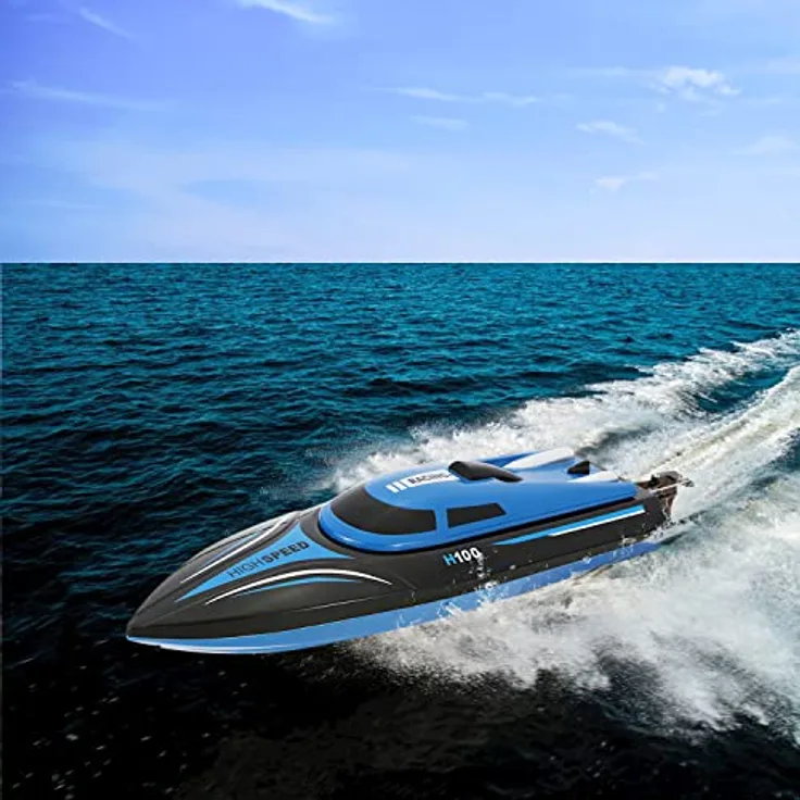 efaso H100 RC Boot ferngesteuertes Rennboot Racing Boot 2,4 GHz für Seen und Pools High Speed 25km/h schnell Bootsspielzeug