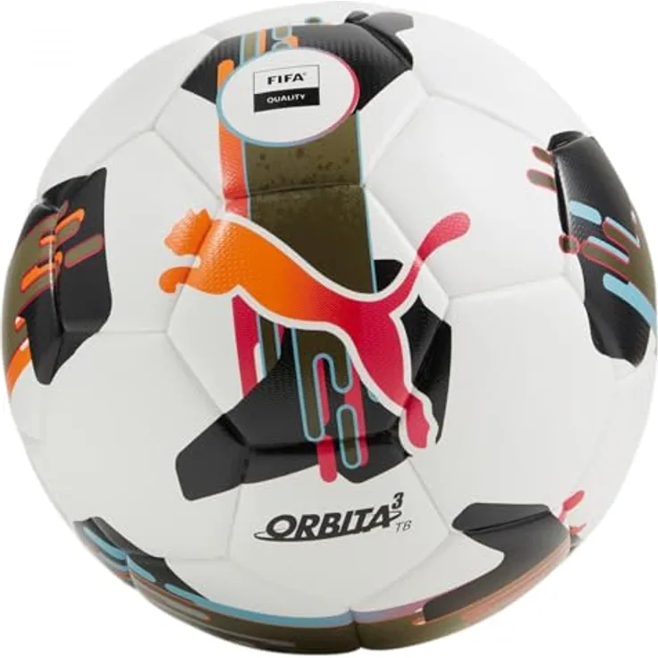 PUMA Orbita 3 TB FIFA Fußball in hoher Qualität, Langlebigkeit und angenehmem Tragekomfort, Schwarz
